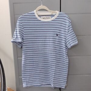 Small Jack Wills Navy and White Striped Tee